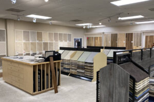 Flooring products in showroom | Jimmie Lyles Flooring Gallery