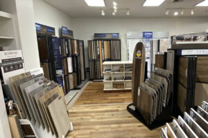 Flooring products in showroom | Jimmie Lyles Flooring Gallery