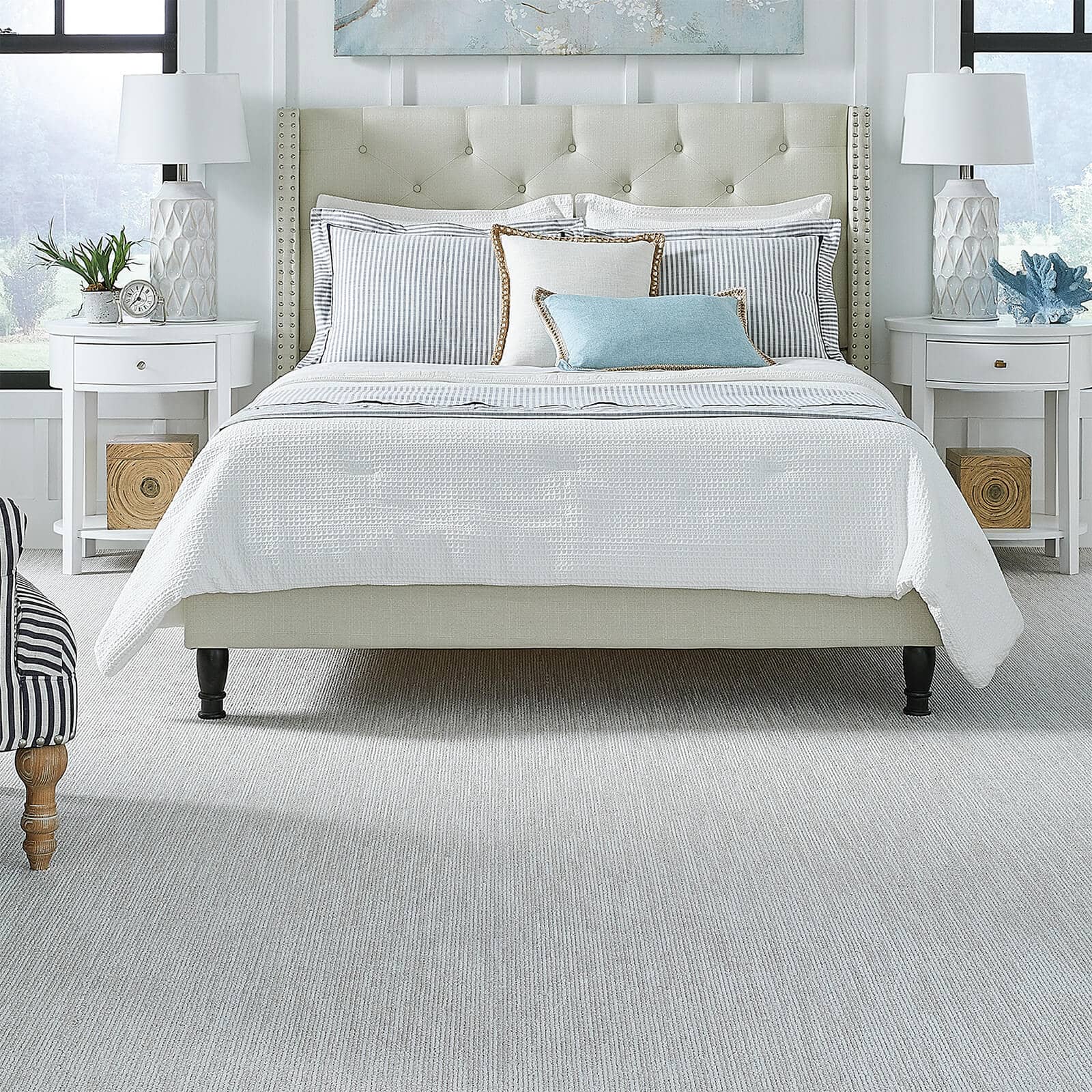Premium carpet flooring in bedroom | Jimmie Lyles Flooring Gallery